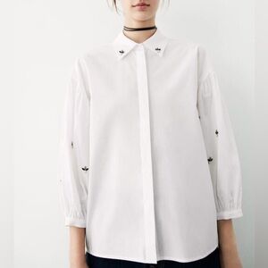Zara Classic White Poplin Shirt